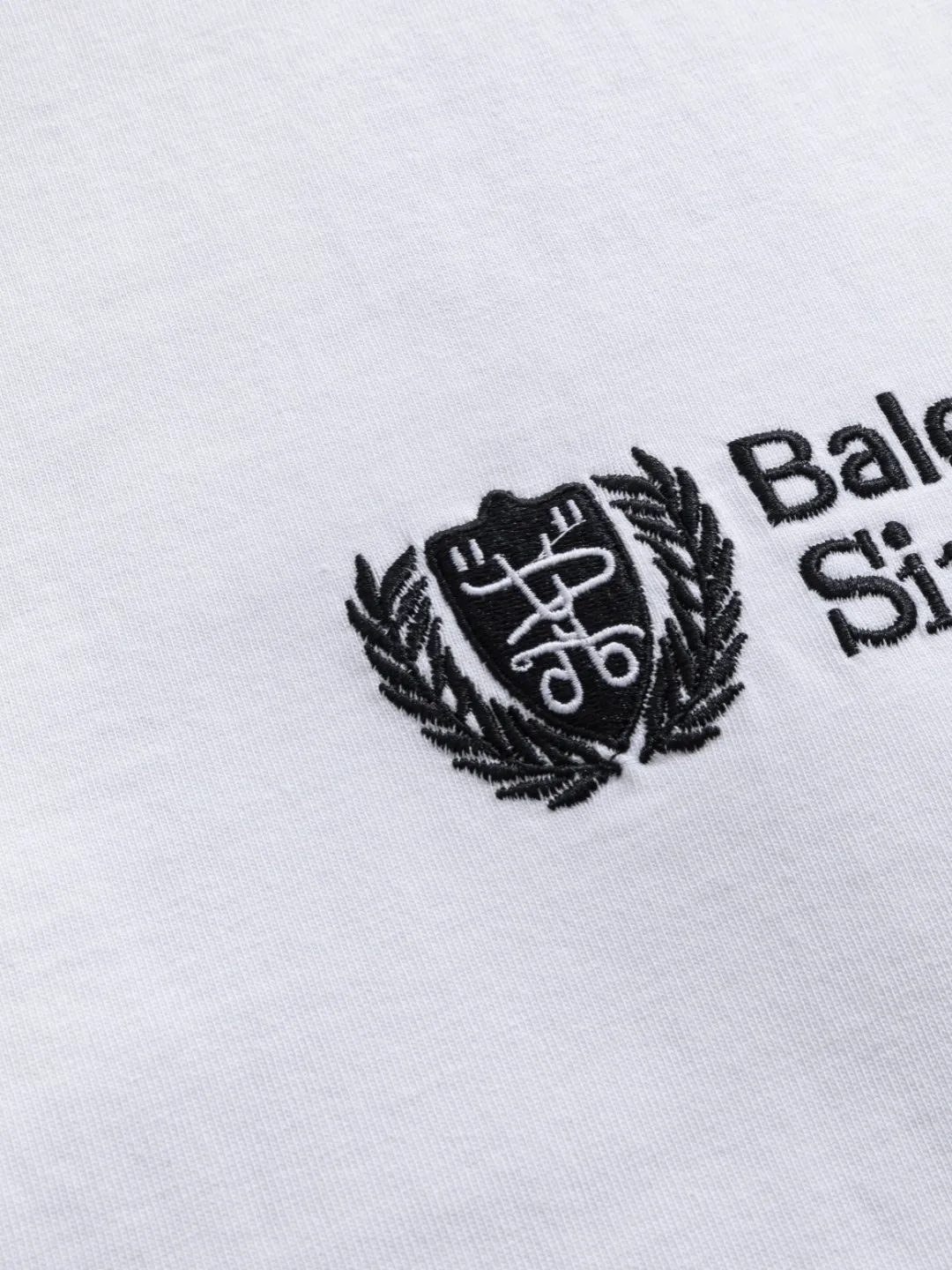 P100✨🔥 [BALENCIAGA] 2026FW short-sleeved T-shirt Premium 26s double yarn 300g fabric embroidery fraying process Color: Black White Green Size: S M L XL 2XL